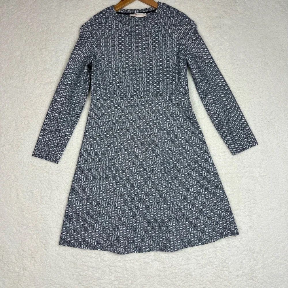 TORY BURCH Corrine Dress in New Ivory/Navy Gemini Size XS
